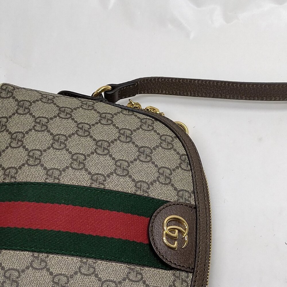 Authentic Gucci Sherry Line Brown PVC Shoulder Bag mn801-030326 - Picture 7 of 16